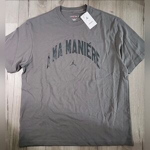 A Ma Maniere x Jordan Tee Shirt Grey Pewter Mens Size XL
